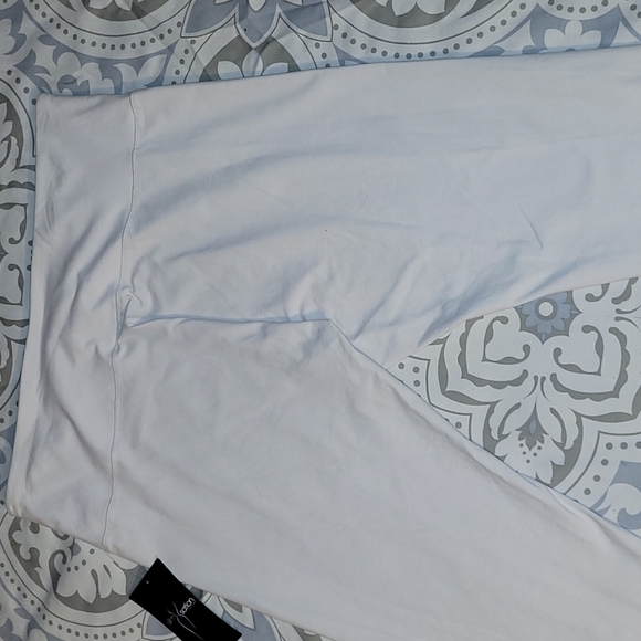 Slim-sation Tummy control top panel white Capri stretch flat front Plus Pull on - Picture 4 of 7